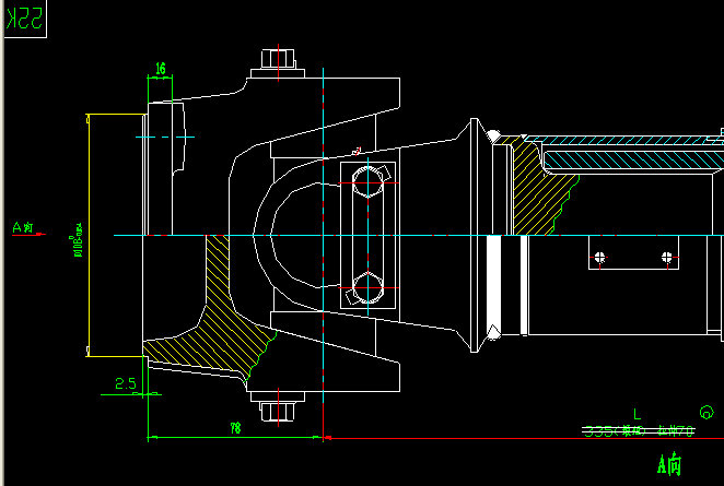 Rear axle transmission shaft (H2-H4-363-70)-1