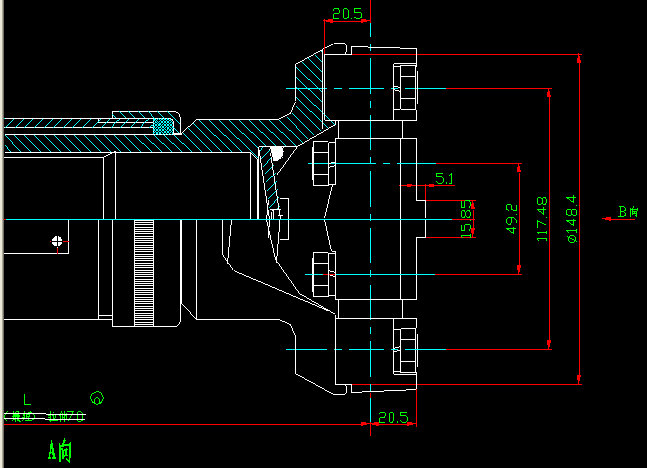 Rear axle transmission shaft (H2-H4-363-70)-2