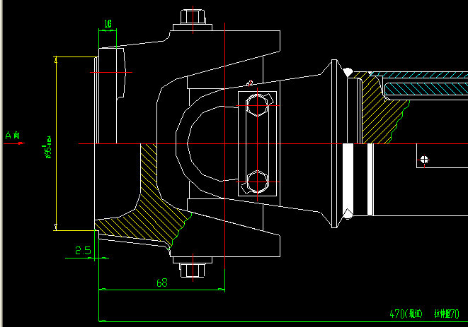 Arbre d'entraînement de l'essieu arrière (H3-H3-470-70)-1