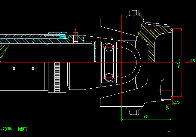 Arbre d'entraînement de l'essieu arrière (H3-H3-470-70)-2