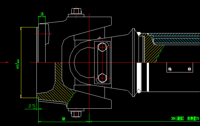 Вал заднего привода оси (H3-H3-500-70)