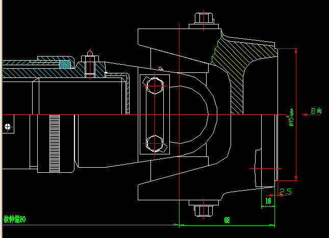 Rear axle transmission shaft (H9-H3-470-80)-2