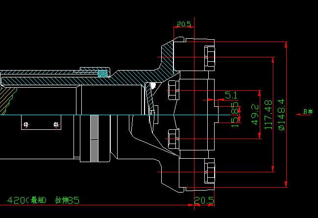 Arbre de transmission de l'essieu arrière (H2-H4-519-85)-1