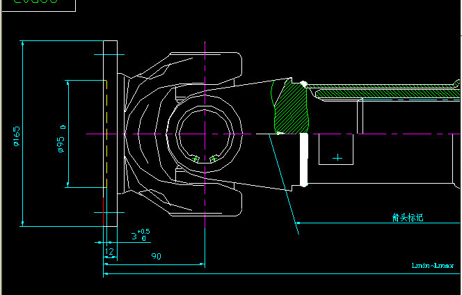 Вал привода задней оси (H1-H1-520-90)-3