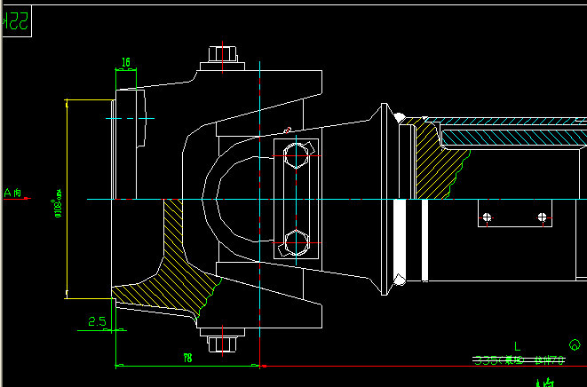 Arbre de transmission de l'essieu arrière (H2-H4-373-70)-1
