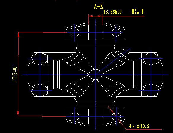 Rear axle drive shaft (H4-H4-366-70)