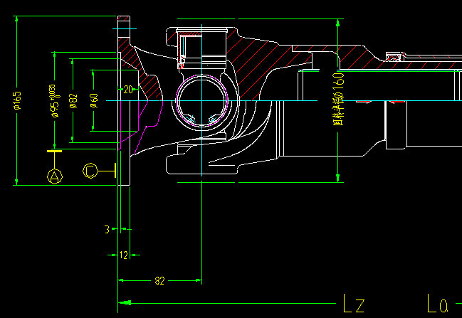 Rear axle transmission shaft (H1-H1-500-90)