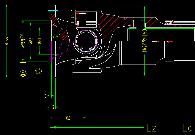 Rear axle transmission shaft (H1-H1-620-90)