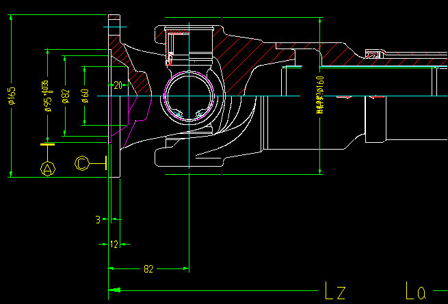 Вал задней оси (H1-H1-690-90)