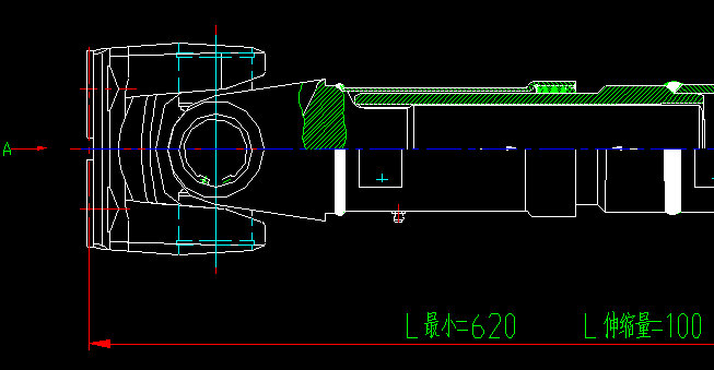 Rear axle drive shaft (H6-H11-620-100)