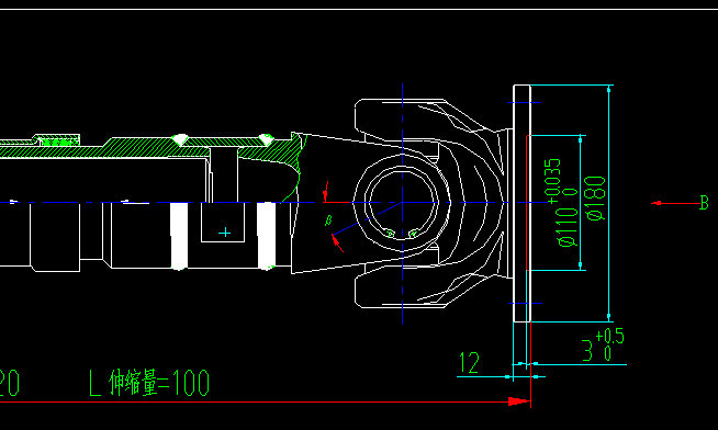 Arbre d'entraînement de l'essieu arrière (H6-H11-620-100)-1