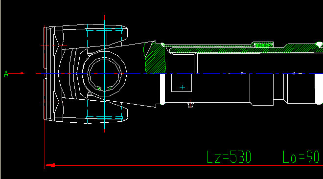 Вал заднего привода оси (H6-H1-530-90)-1