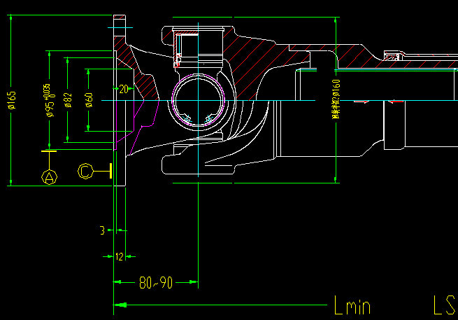Rear axle transmission shaft (H1-H1-670-110)