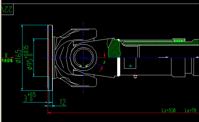 Вал привода задней оси (H1-H6-530-70)-2