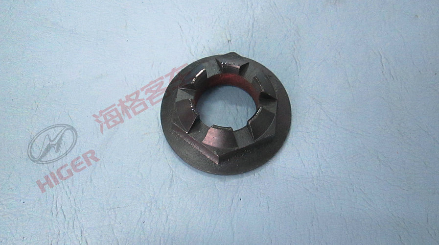 Hexagonal groove flat nut-active bevel gear