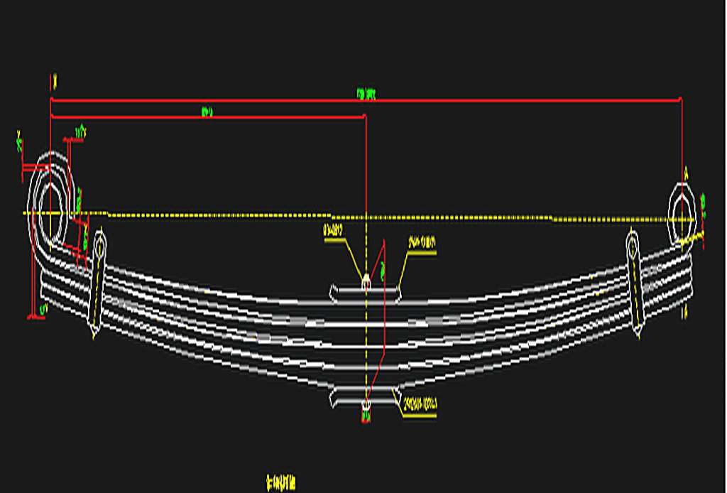 Rear steel spring assembly
