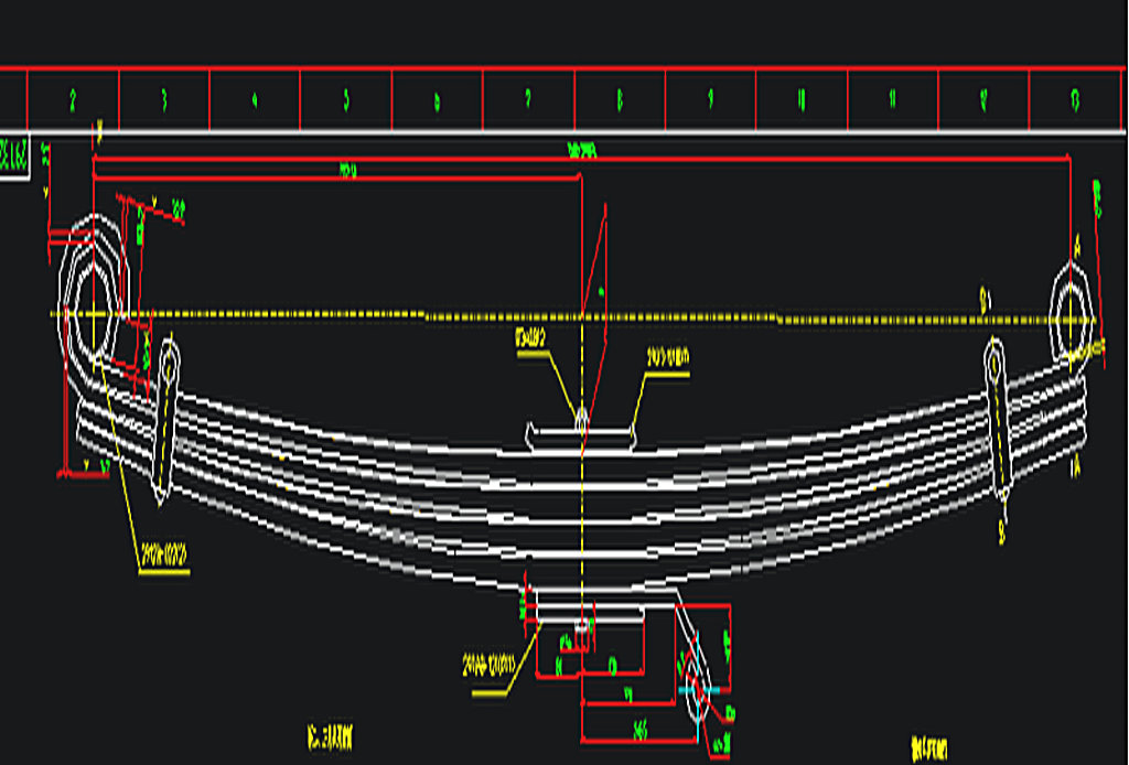Front steel leaf spring assembly