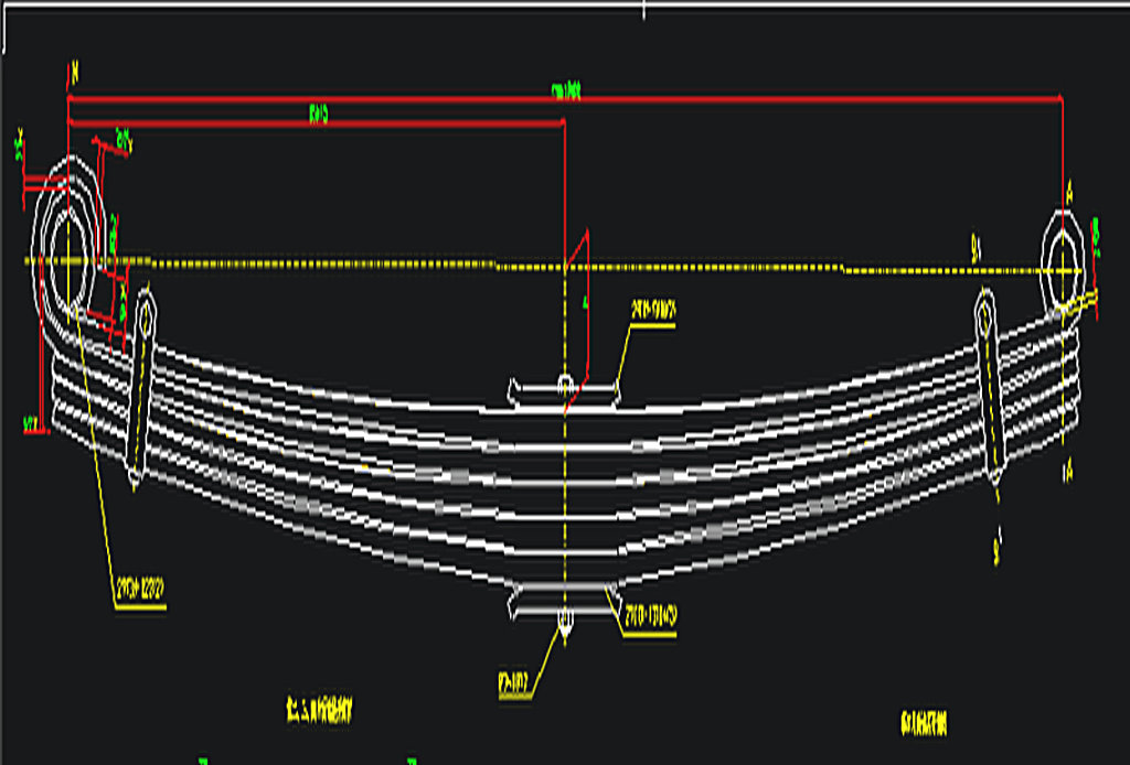 Rear steel spring assembly