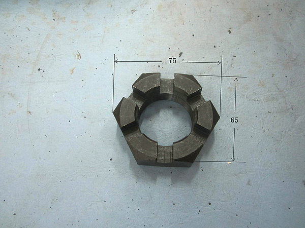 Hexagonal groove flat nut