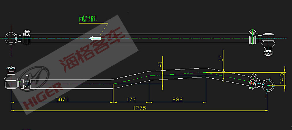 Steering straight rod-1
