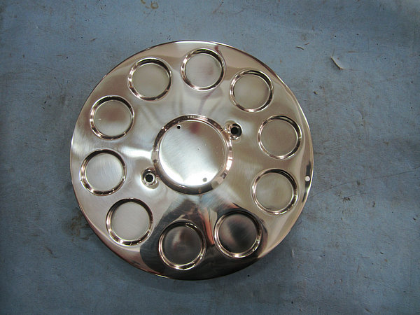 Rear wheel cover (half stainless steel)
