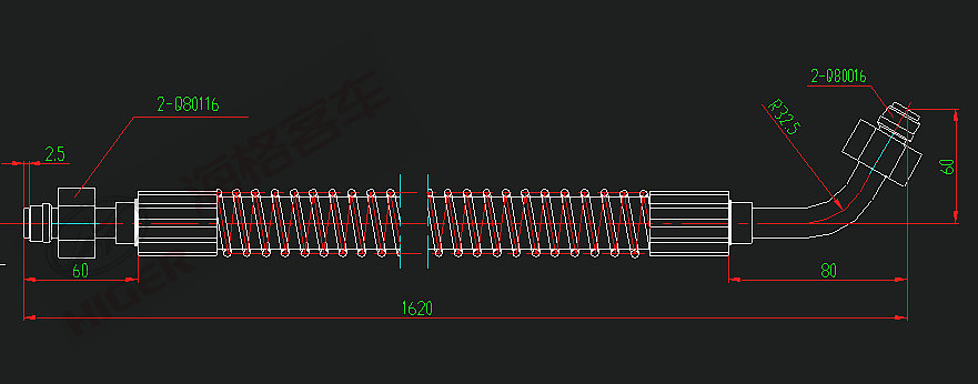 Tuyau de direction haute pression (2-K16-1620)-1