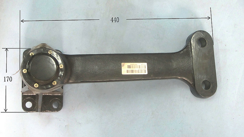 Middle rocker arm and support assembly