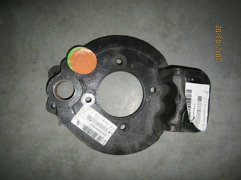 Left front brake base plate with bushing assembly-1