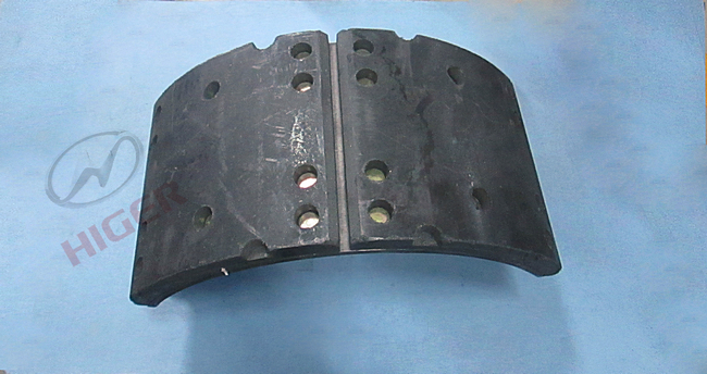 Ботинок заднего тормоза с фрикционной пластиной и барабанным барабаном в сборе-1