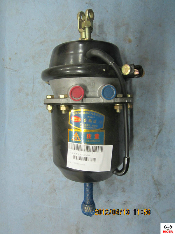 Chambre à gaz de stockage d'énergie de ressort gauche arrière