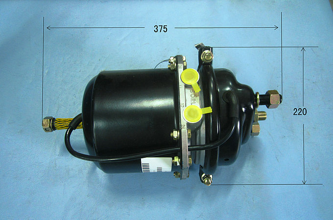 Rear left spring brake air chamber assembly