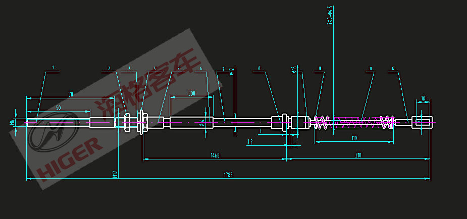 手制动拉线总成-1