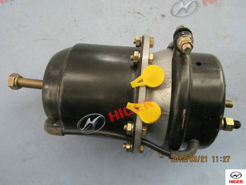 Rear left spring energy storage gas chamber assembly