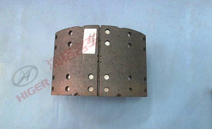 Rear lower brake shoe with friction plate and roller assembly-1