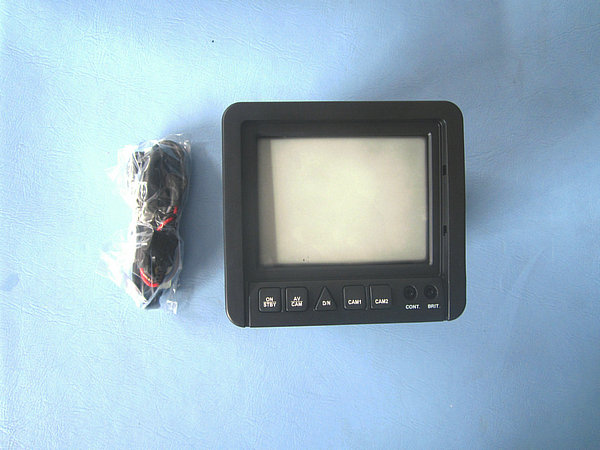 Rear view black and white monitor MB-4506 (AMP header