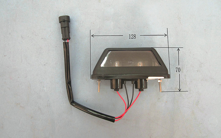 Rear license plate light