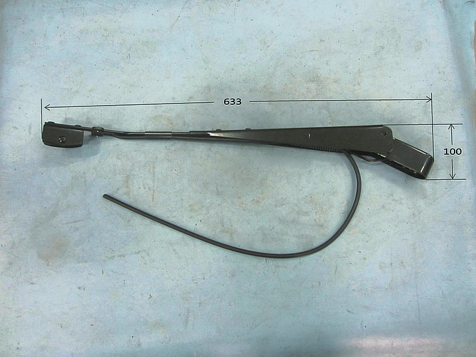 Iveco medium single flat tube scraping arm left 24°