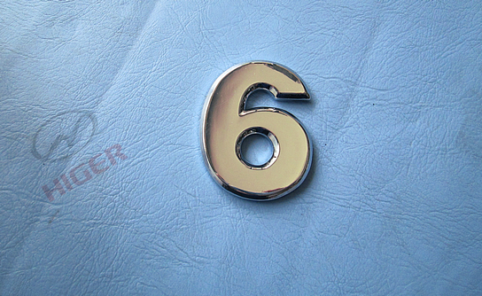 Signage (silver number 6)