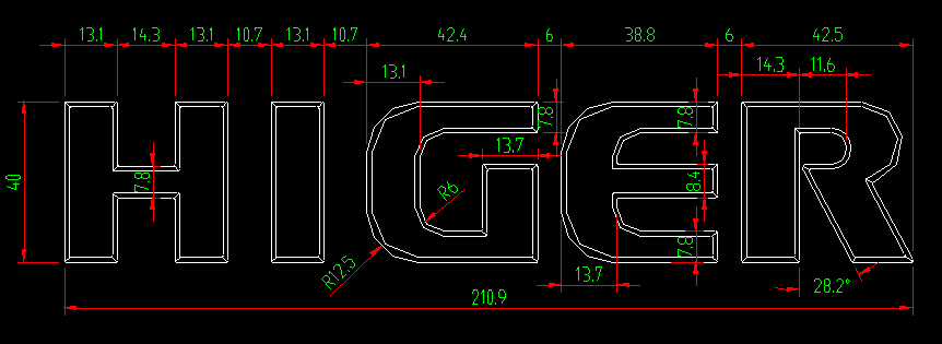 Signalisation (HIGER marque anglaise, hauteur 40mm)-1