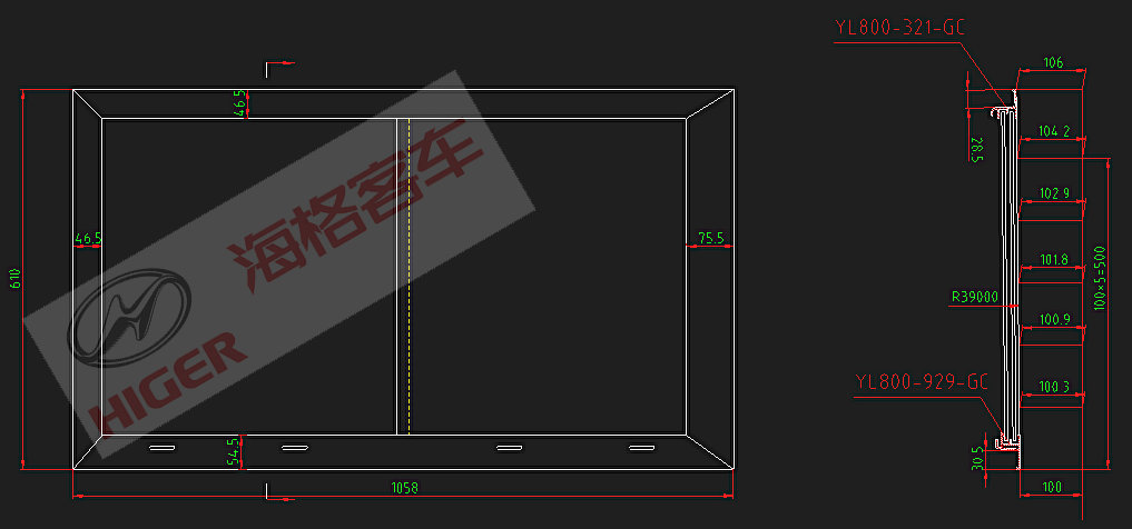 Side window (sliding aluminum window in the middle of the right tail)