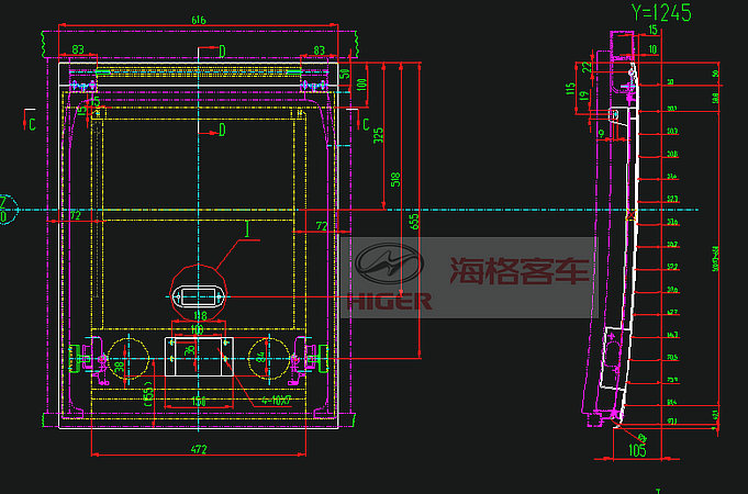 Rear wheel rear hatch (right)