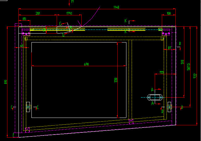 Side tail hatch door (right/stainless steel wire mesh)