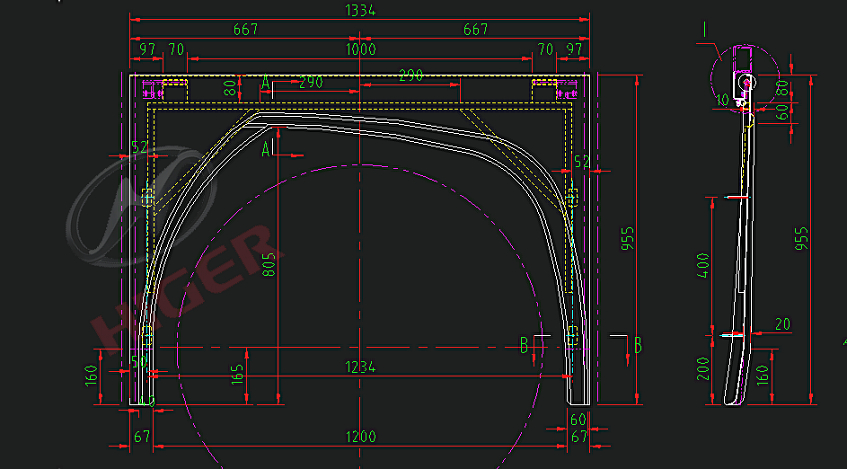 Wing plate (rear right)