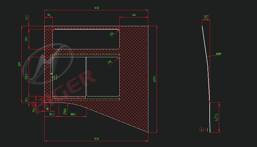 Side window (a single-layer built-in push-pull on the right)