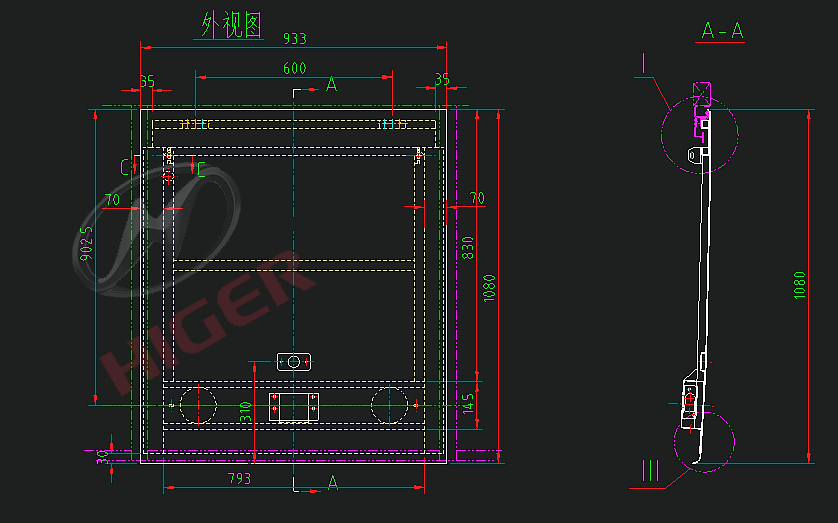 Rear wheel rear hatch (right)