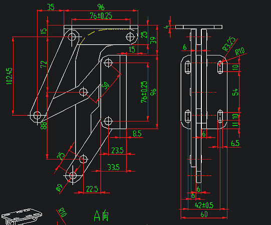 6-связная петля (слева/может быть подсоединена к газовой пружине)