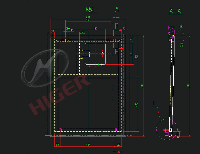 Fuel tank door (right)