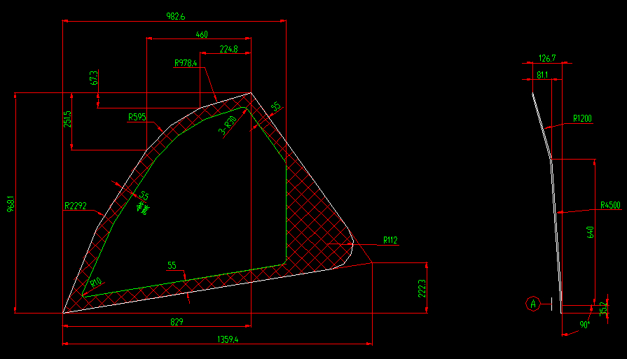 Verre de porte de passager (porte droite, partie supérieure incolore)
