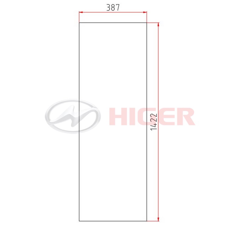 Side window (back of driver's window, no sea grid mark)