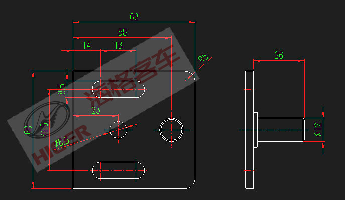 Siège de verrouillage (verrouillage de la porte du sac)